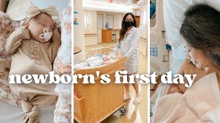 FIRST 24 HOURS WITH A NEWBORN | real & raw hospital vlog 2022