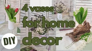 4 vases for home decor