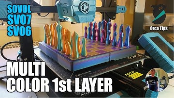 3D Printed Vase Mode Chess Set ♟ Multi Color 1st Layer w/o Multi Material Hardware Sovol SV07+ Orca