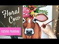PAINTING Tutorial Acrylic Cow Abstract in 30-minutes | Art Therapy | Floral