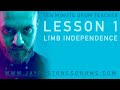 Jay Postones (TESSERACT) - Lesson 1: Limb Independence exercise - Ten Minute Drum Teacher (TMDT)