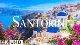 FLYING OVER SANTORINI (4K UHD) – расслабляющая музыка и красивые видеоролики о природе – 4K видео HD