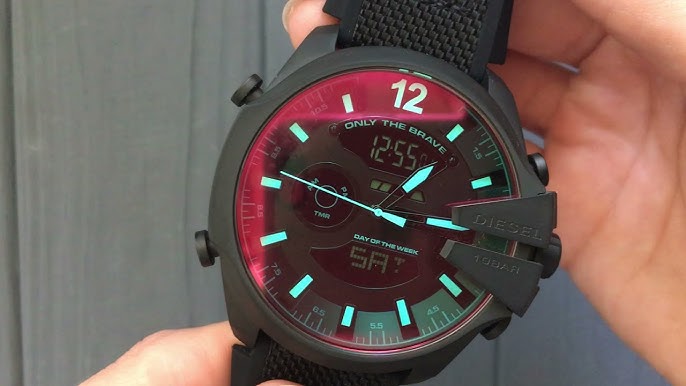 Diesel Mega Chief Analog - Digital Black Nylon and Silicone | DZ4548 -  YouTube