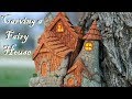 I carve a Fairy house from Cottonwood bark