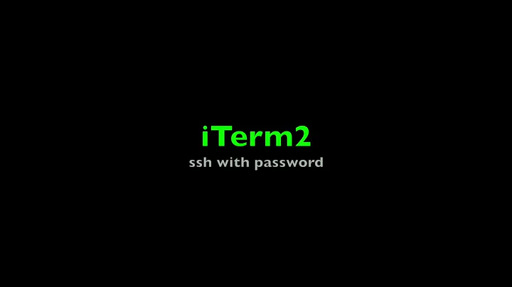 iTerm2 ssh with password