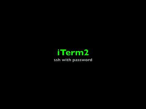 iTerm2 ssh with password