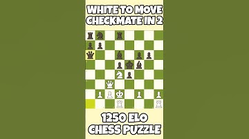 ⚡ 1250 ELO CHESS PUZZLE ⚡(SOLUTION) {WHITE TO MOVE, MATE IN 2}