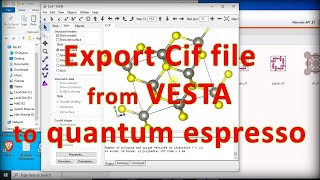 Export Crystal structure from VESTA to Quantum espresso Burai 1.3 on windows screenshot 3
