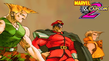 Marvel VS Capcom 2 M.Bison Guile and Charlie Playthrough