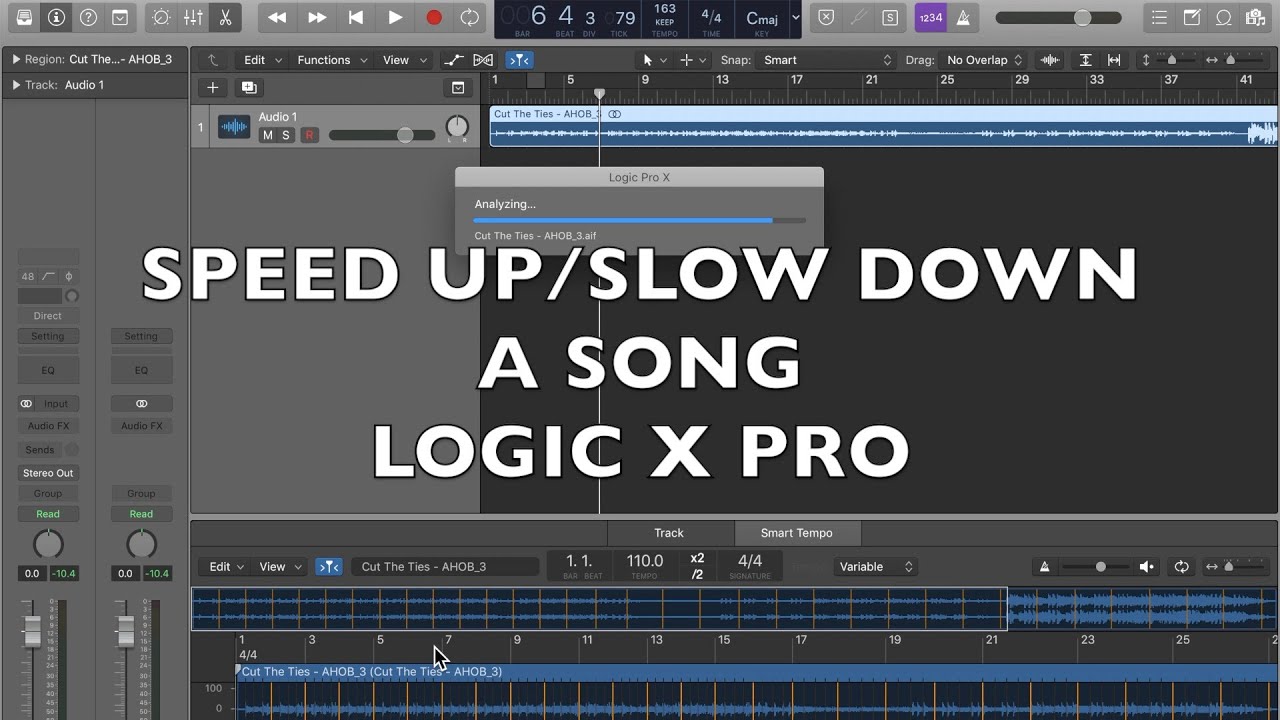 How To Speed Up Or Slow Down A Song - Logic X Pro