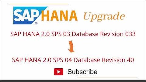 How To Upgrade SAP HANA SPS | SAP HANA Upgrade From SPS 03 To SPS 04
