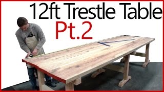 WOODWORKING!! In this video I go over the details of my recent massive white oak trestle table build. In this video I cover the ...