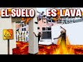 COMPETICIÓN de EL SUELO ES LAVA 🔥 RETOS difíciles de PARKOUR