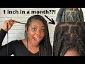 1 MONTH NEW GROWTH with KNOTLESS BRAIDS how I GROW MY 4C HAIR FAST and RETAIN LENGTH