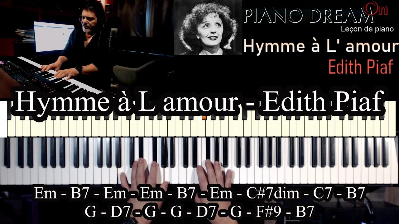 Hymne à L amour - Edith Piaf - Leçon de piano