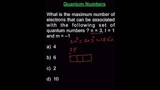 What is the maximum # of electrons that can be associated with the following set of quantum numbers?