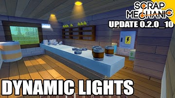 DYNAMIC LIGHTS AND NEW TEXTURES, Scrap Mechanic New Engine update 10 | Winter Update