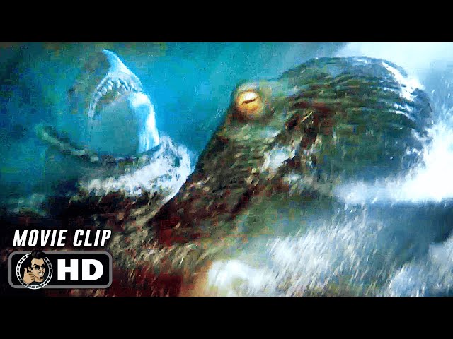 Shark Vs Kraken Fight Scene #2 | MEG 2 THE TRENCH (2023) Action, Movie CLIP HD class=