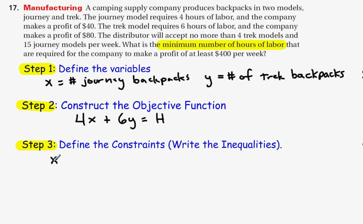 Section 3-4 Problem 17 Part 1 Algebra 2 Trig.avi - YouTube
