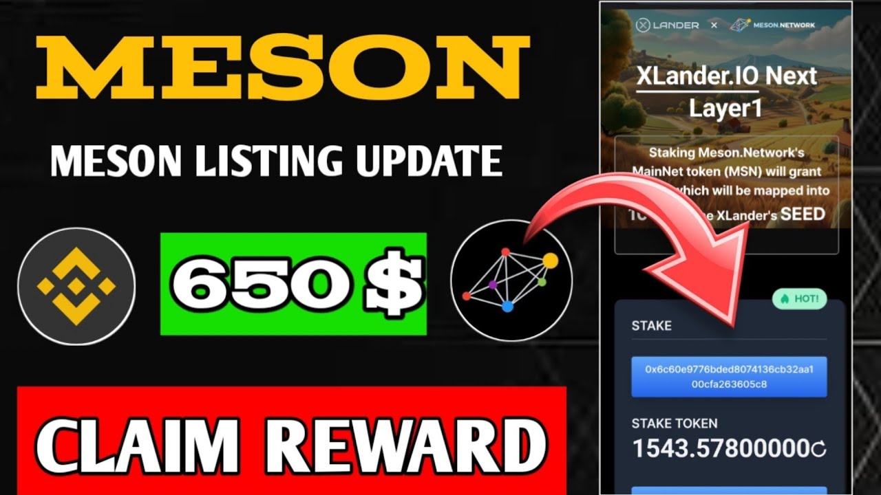 Meson Network Listing Update || Meson Testnet Stake || Meson Airdrop Claim Update 💸