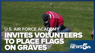 Volunteers invited to place flags on veteran graves for Memorial Day at Air Force Academy