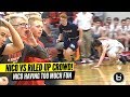 Nico Mannion Having Fun vs WILD Opposing Crowd!! And Then Takes Pictures With Them!!