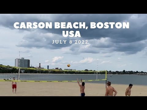 Walk Summer in Carson Beach, BOSTON City Travel Vlog, USA July 8 2022
