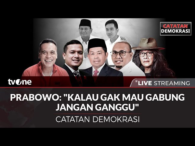 [LIVE] Prabowo: Kalau Gak Mau Gabung Jangan Ganggu | Catatan Demokrasi tvOne class=