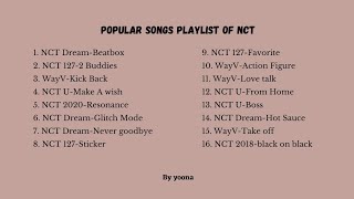 POPULAR SONGS PLAYLIST OF NCT