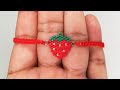 🍓PULSERA DE FRESA EN CHAQUIRA MIYUKI 🍓. UTSIEKAME ARTESANÍAS.