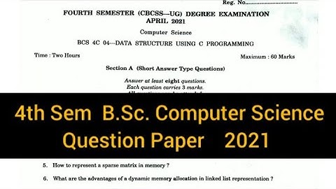 DATA STRUCTURE USING C PROGRAMMING       |       4th Sem  B.Sc. Computer Science  2021  #calicut