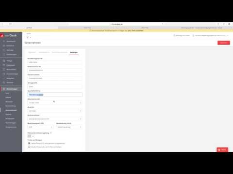 Firmendaten anlegen mit sevDesk
