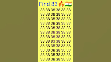 Find 👉 83😱 the odd number #iqtest #shorts #viralladdu