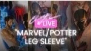 LIVE Tattooing Stine's Marvel/Potter Leg sleeve with Xmas Vibes