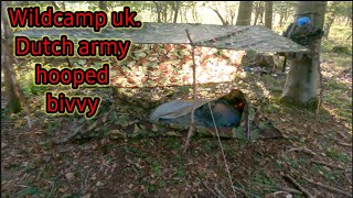 Wildcamp UK. Dutch army hooped bivvy.