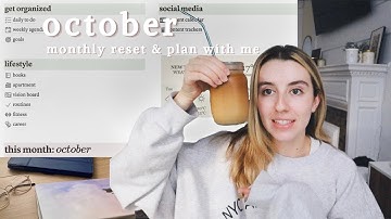october monthly reset & plan with me 2022 | setting goals, monthly reflection & youtube analytics