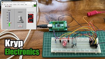 Interfacing KrypDAQ USB Device to a 7 Segment Display via a Shift Register Using LabVIEW