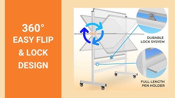 MARBS 48"x36" Rolling Whiteboard with Stand & Flipchart - Probably the best large mobile whiteboard