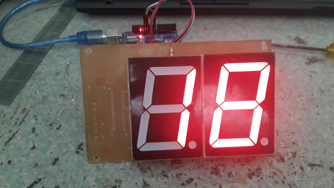74HC595 2 digits 7-Segment Arduino - YouTube