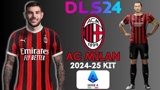 DLS 24 KITS AC MILAN 2024-25 KITS 🔴⚫