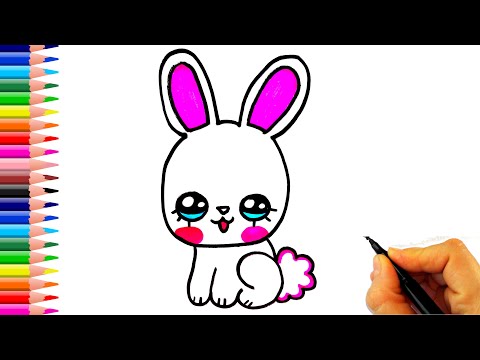 ÇOK KOLAY!!! SEVİMLİ TAVŞAN ÇİZİMİ - KOLAY ÇİZİMLER- KOLAY TAVŞAN ÇİZİLİŞİ - Drawing Bunny Easy