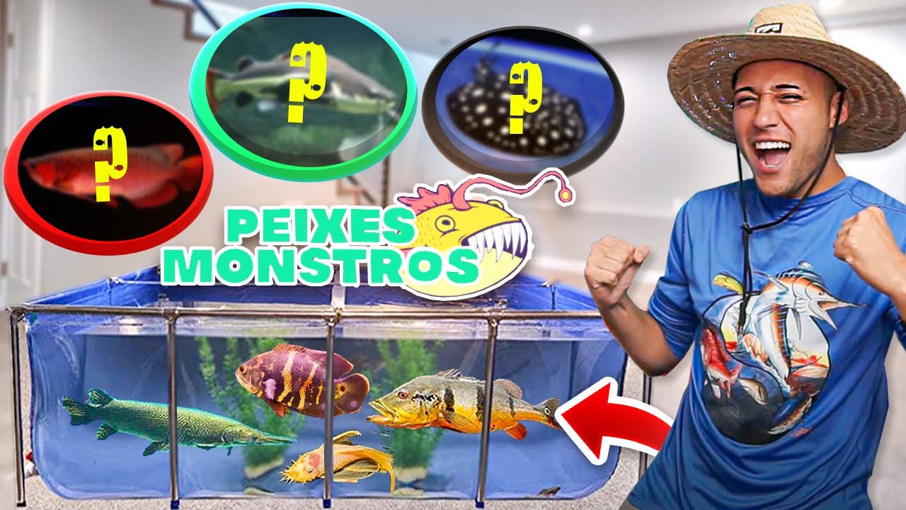 FINALMENTE COMPREI um LAGO de PEIXES MONTROS *novo aquário*