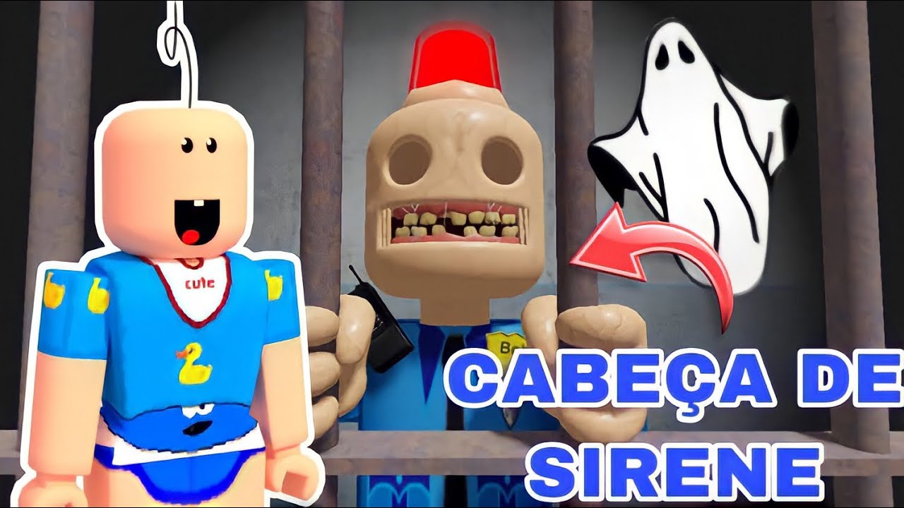 POLICIAL CABEÇA DE SIRENE, Roblox - Escape Siren Cop's Prison in 2023