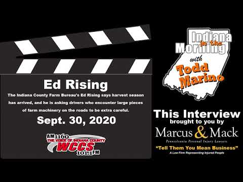 Indiana in the Morning Interview: Ed Rising (9-30-20)
