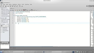 Create, Select, Insert, Update, Drop en MySql usando Workbench.