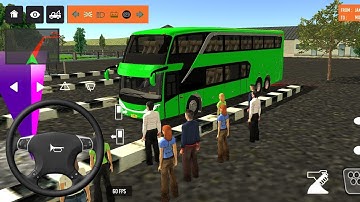 2025 new coach bus simulator 💥 || indonesia bus simulator part-143 #bus #game #simulator #comman  