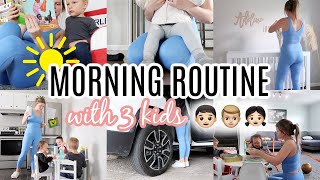 MORNING ROUTINE WITH 3 KIDS | STAY AT HOME MOM SCHEDULE