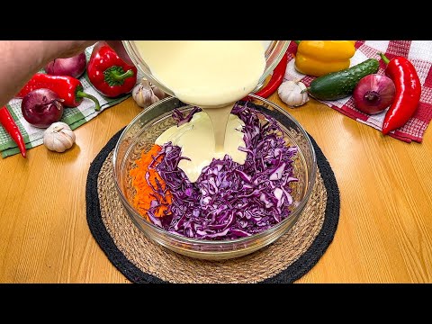 САЛАТ ИЗ СИНЕЙ КАПУСТЫ❗️СОЧНО, СЫТНО И ОБАЛДЕННО ВКУСНО❗️САЛАТ КОУЛ СЛОУ