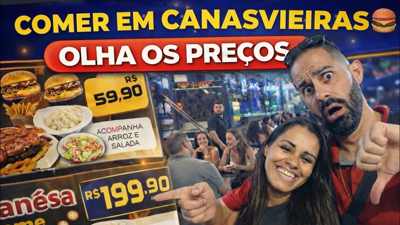 QUANTO CUSTA COMER EM CANASVIEIRAS (FLORIANÓPOLIS)EM 2026? 🍔💸 (Restaurantes, Buffet e Comida de Rua)