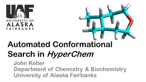HyperChem Automated Conformational Search